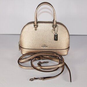 Coach NWT Metallic Micro Mini Satchel Bag